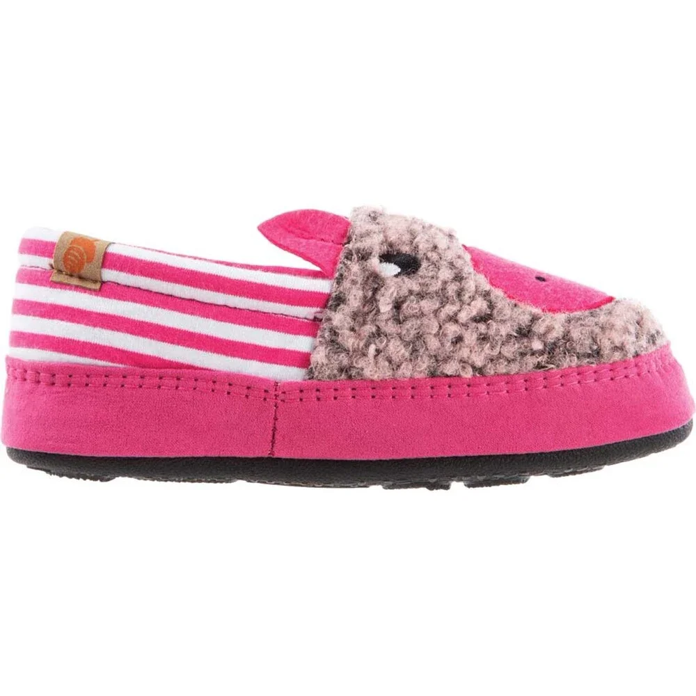 Acorn Critter Novelty A20152PPA Slippers Kids 3-4 Pink Pearl Moccasins ZAP1823